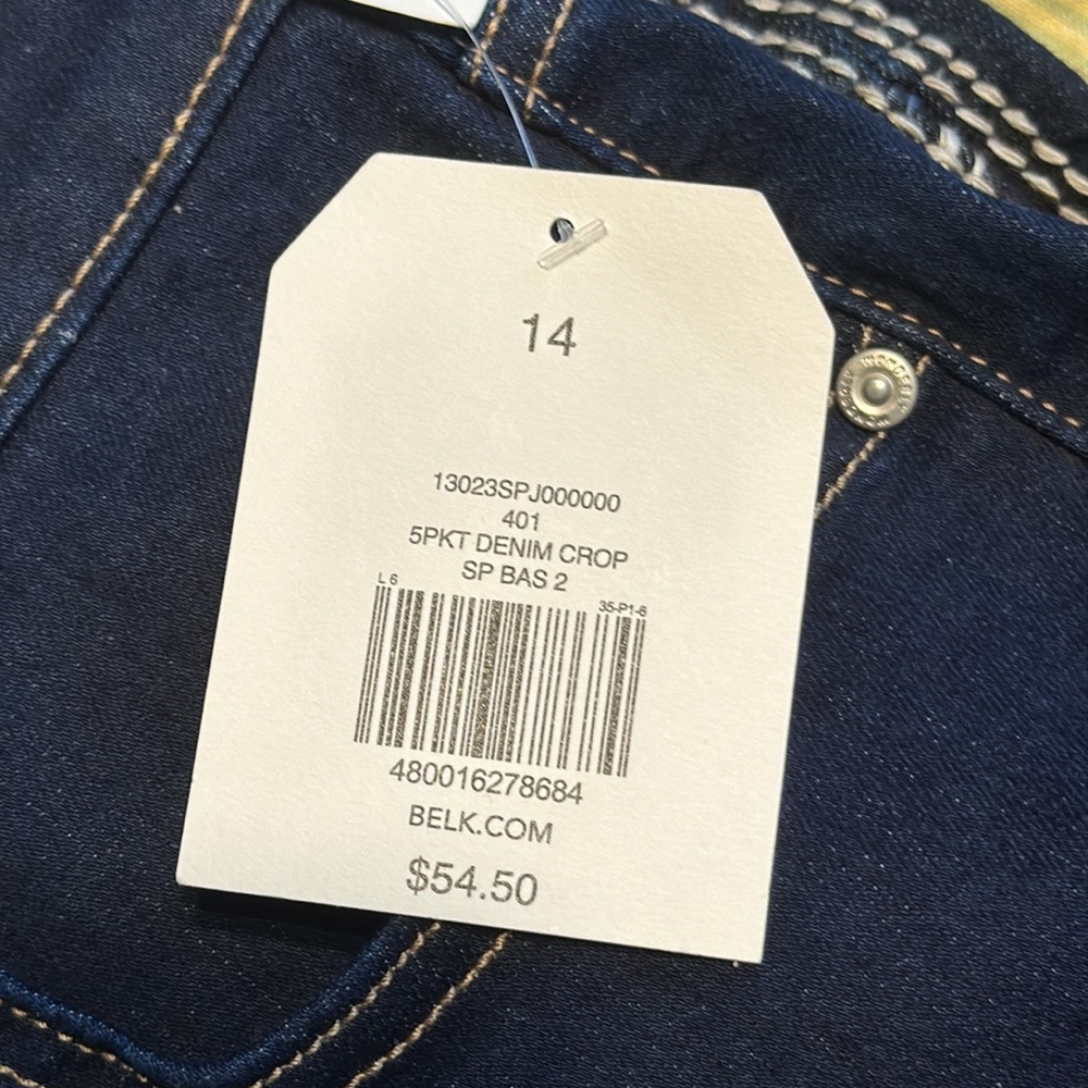 NWT Wonderly 5 pocket mid-rise skinny crop pants size 14R - Picture 14 of 14